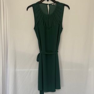 Naked Zebra Sleeveless Green Mini Dress